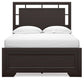 Covetown Full Panel Bed with Mirrored Dresser, Chest and 2 Nightstands