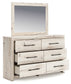 Lawroy King Panel Storage Bed with Mirrored Dresser