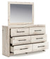 Lawroy Full Panel Bed with Mirrored Dresser