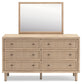 Cielden Queen Panel Bed with Mirrored Dresser, Chest and Nightstand