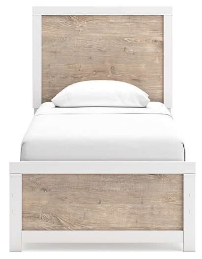 Charbitt Twin Panel Bed with Nightstand