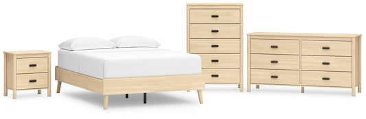 Cabinella Full Platform Bed with Dresser, Chest and Nightstand