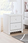 Mollviney Twin Panel Headboard with Mirrored Dresser, Chest and 2 Nightstands