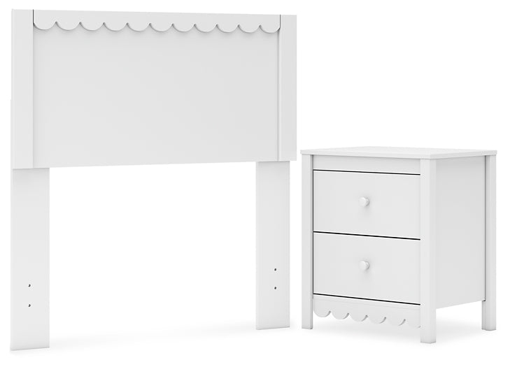 Hallityn Twin Panel Headboard with Nightstand