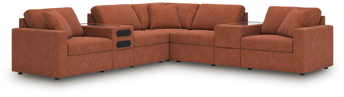 Modmax 7-Piece Balanced Sectional with Audio and Storage Consoles