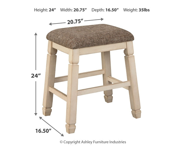 Bolanburg Counter Height Dining Table and 4 Barstools