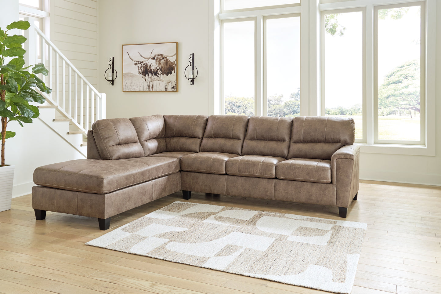 Navi 2-Piece Sectional Sofa Sleeper Chaise